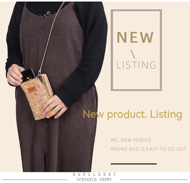 New Daily Versatile Phone Bag for Women Korean Edition Large Capacity Crossbody Bag Fashion Wood Grain Multi Card Women's Wallet_voghion.com
