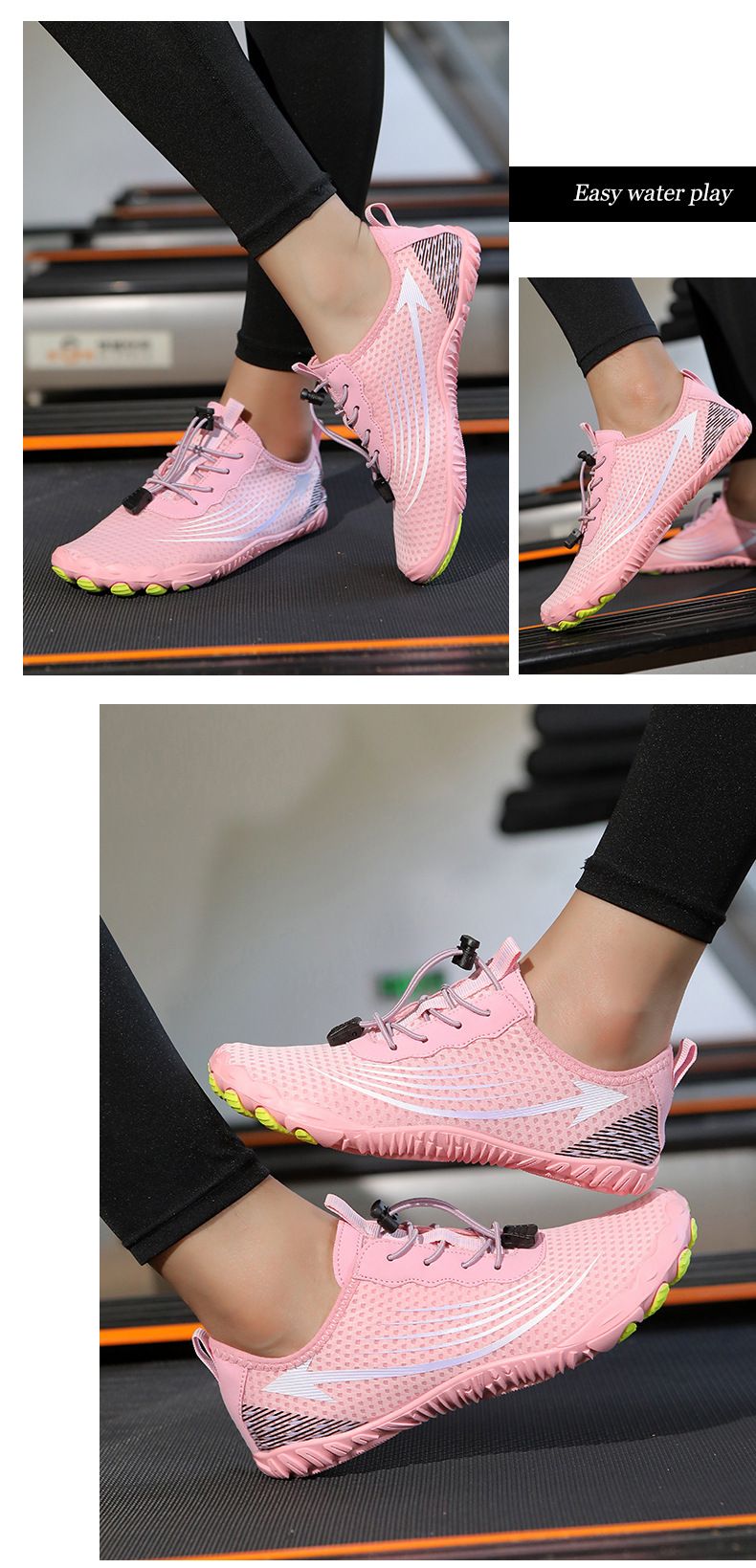 Unisex Water Shoes For Swimming, Running, Cycling, Yoga & Beach - Lightweight, Quick-Dry, Non-Slip With Breathable Mesh For Outdoor Adventures_voghion.com