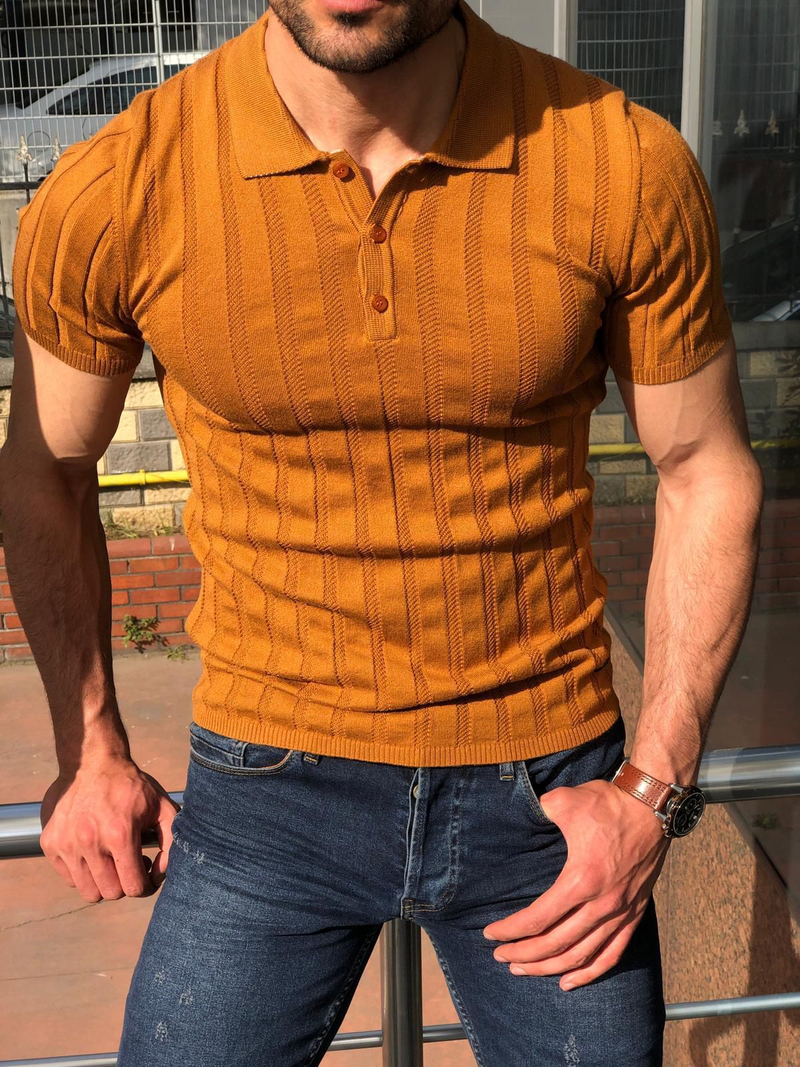 2022 Hierscht/Wanter 3D-Drock nei europäesch Gréisst Revers locker a komfortabel Kuerzärm Poloshirt_voghion.com