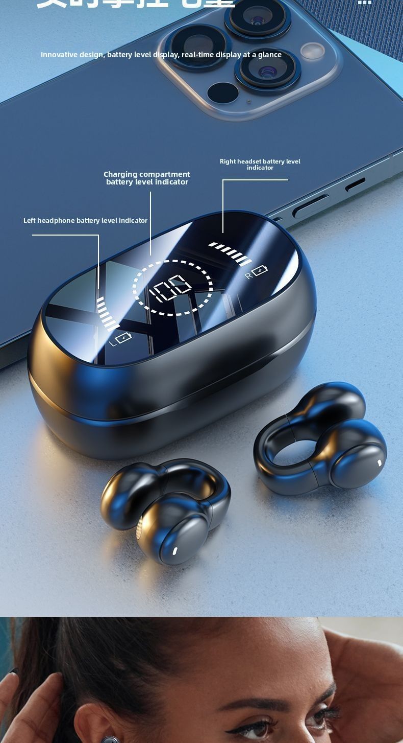 Germania Berlino Originali Auricolari Bluetooth Wireless Veri Stile Clip 2024 Nuovi Sport Conduzione Ossea Aperti Non In-Ear_voghion.com