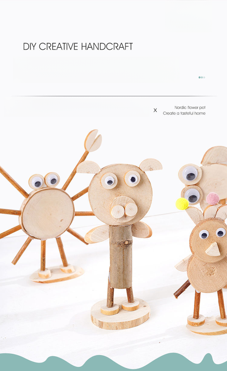 Small Wood Chips Handmade Materials Branch Round Pieces Kindergarten Activities DIY Environmental Creation Natural Log_voghion.com