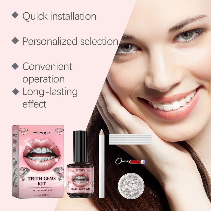 EELHOPE Modische Zahndekorationsbohrer, Zahnbohrer, Zahndekorationen, modische Zahnaufkleber, zum Erstellen eines Lächelns, DIY-Dekorationsset_voghion.com