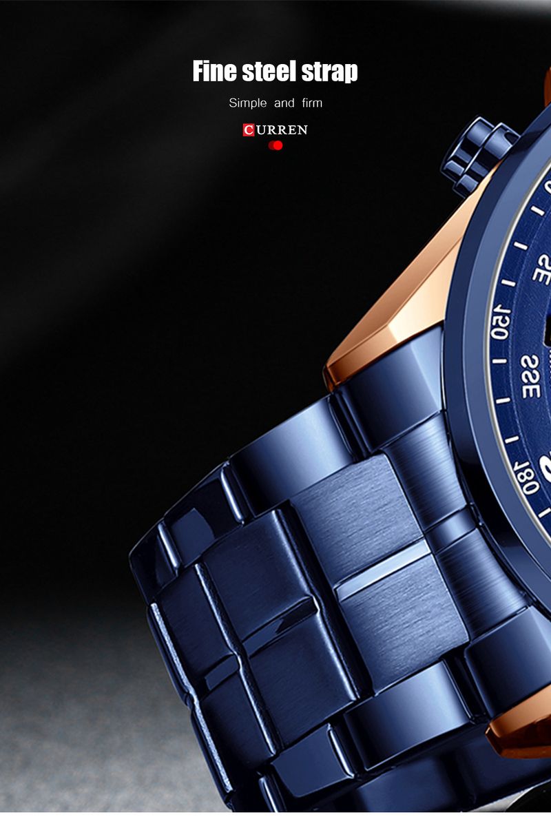 Orologio da uomo al quarzo in acciaio inossidabile con datario, orologio da polso analogico multifunzionale a 6 lancette, orologio casual da lavoro_voghion.com