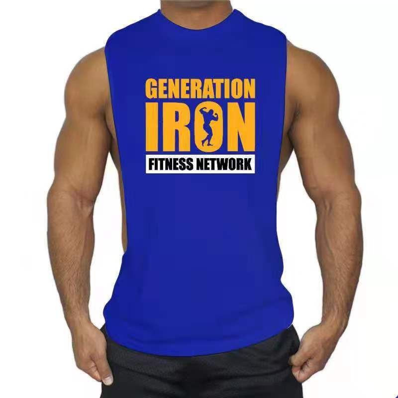 Chaleco deportivo holgado con abertura grande para hombre_voghion.com