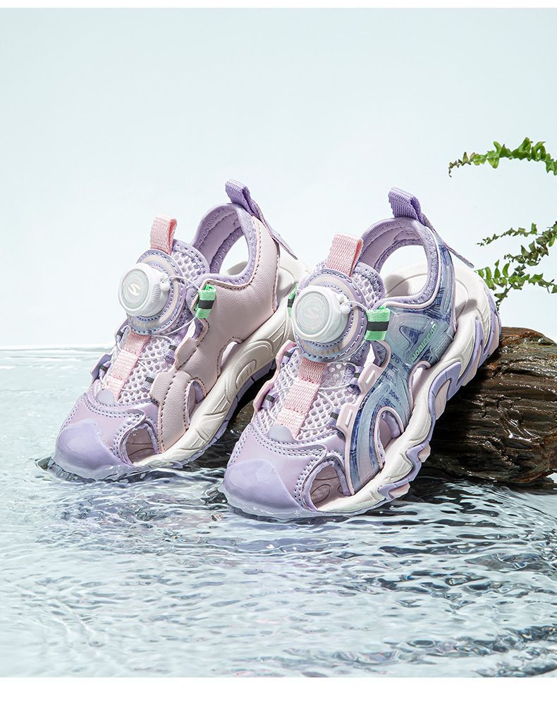 Mutter & Kinder Kinder Sandalen Drehknopf Strand Sportschuhe Mode Geschlossener Kopf Sandalen_voghion.com