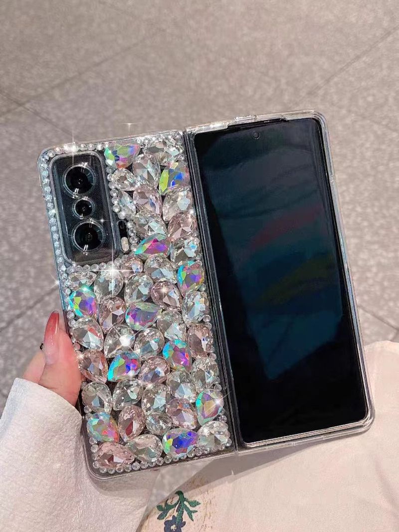 For Samsung Galaxy Z Fold 3 4 5 6 Luxury Cute Fashion Bling Rhinestone Diamond Phone Case Cover_voghion.com