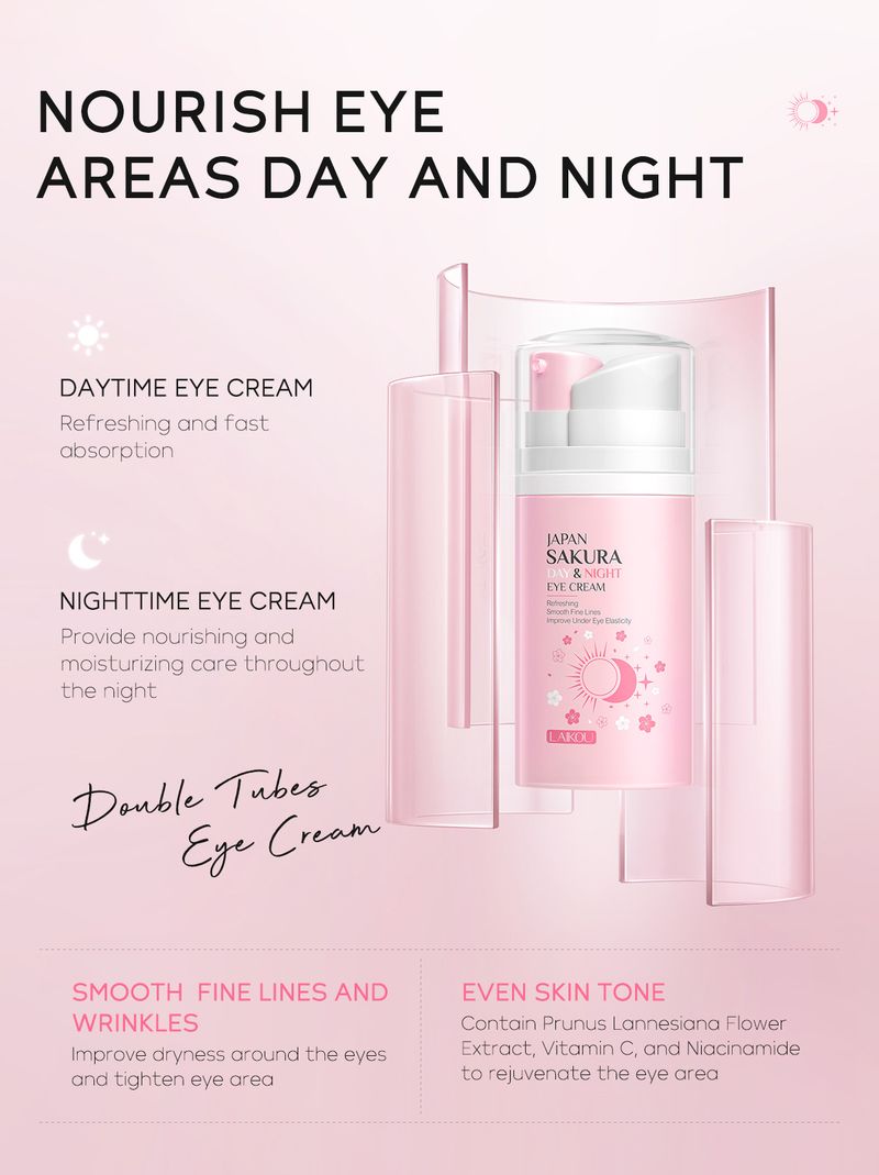 LAIKOU Sakura Dag an Nuecht Aencrème 20g Hydratiséierend Feuchtigkeitsspendend Aenhaut_voghion.com