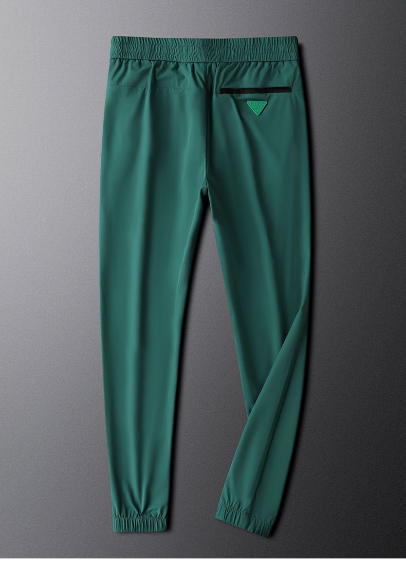 Sommer lette tynde, hvide sports- og fritidsbukser, issilkeleggings, trendy herremærke hurtigtørrende cropped bukser_voghion.com