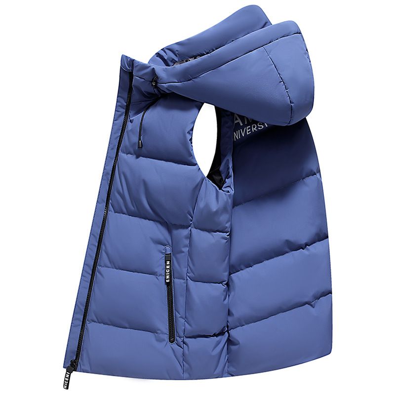 National Standard 90 Paar Winter Neue Herren Freizeit Kapuzenjacke Lange Dicke Kurze Daunenjacke Weste 946_voghion.com