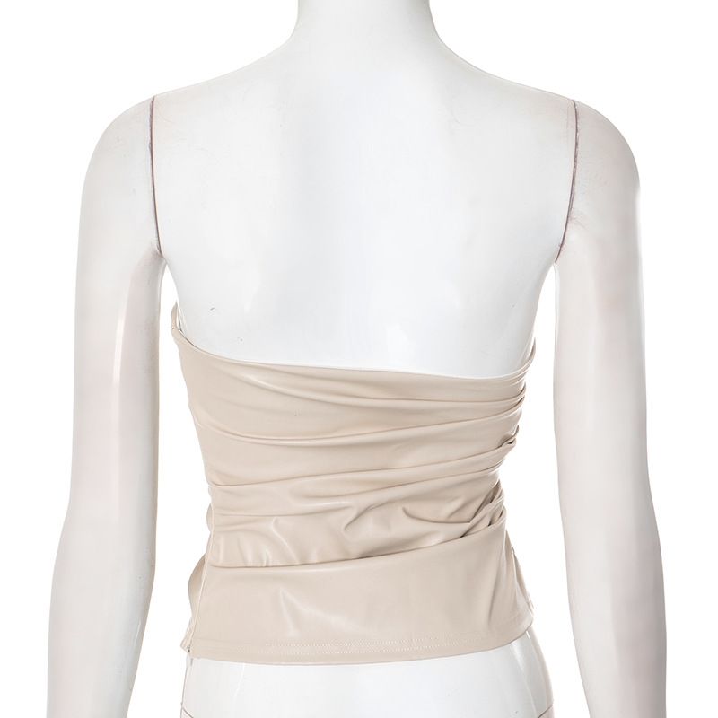 Europäesch an amerikanesch grenziwwerschreidend Fréijoers- a Summermoud Fraekleeder Wrap Top Lieder All Match Sexy Nuetsclub Tube Top_voghion.com