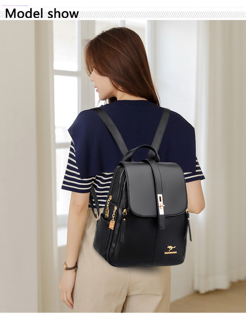 Women Large Capacity Backpack Purses High Quality Leather Female Vintage Bag School Bags Travel Bagpack Ladies Bookbag Rucksack_voghion.com