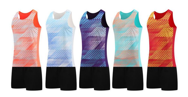 Training Suit Set Men, Short Sprint Marathon Quick-Dry Vest, Competition Sports Exam Track And Field Running Clothes For_voghion.com