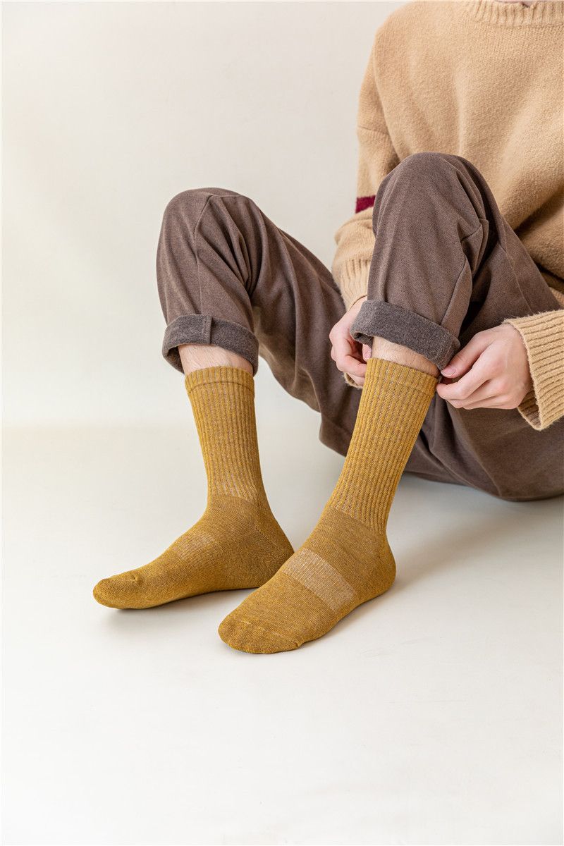 Thick socks men's winter high socks autumn and winter fleece-lined thick warm socks women's Terry socks winter sports stockings_voghion.com