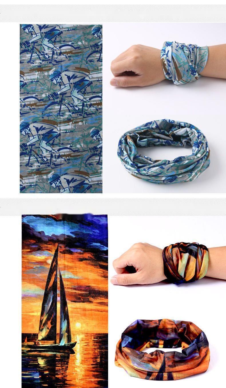 Lot de deux foulards magiques respirants et légers pour l'extérieur, à séchage rapide, pour homme et femme_voghion.com