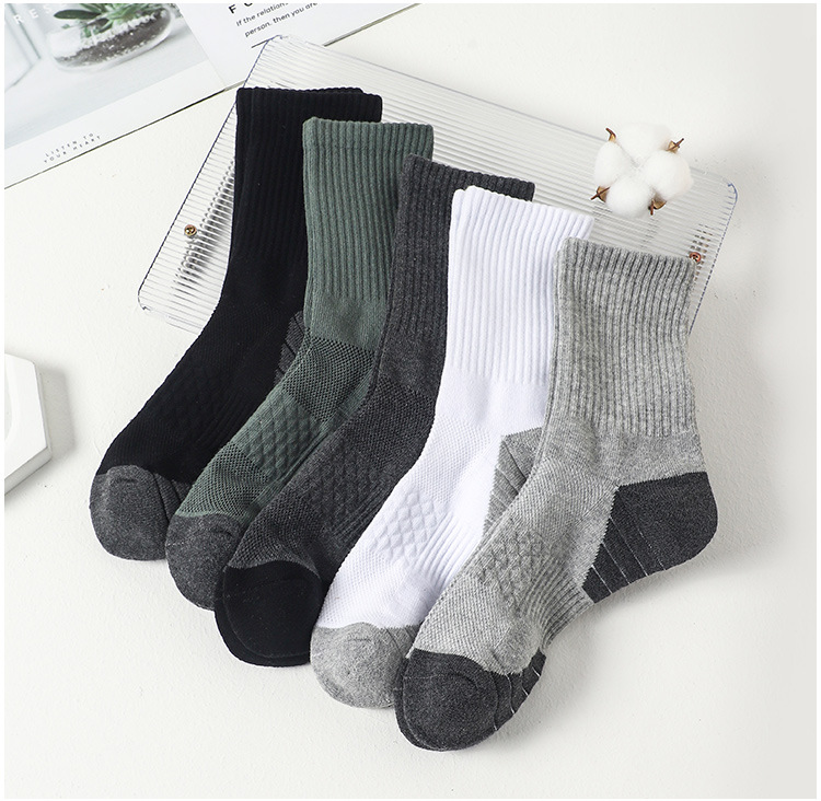 Solid Color Mid Length Sweat Absorbing Deodorizing Towel Thickened Autumn Winter Cotton , Running And Sports Men's_voghion.com