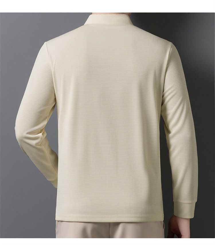 Herren Slim Fit Langarm-T-Shirt mit V-Ausschnitt – Einfarbiges Business-Casual-Oberteil für junge Berufstätige_voghion.com