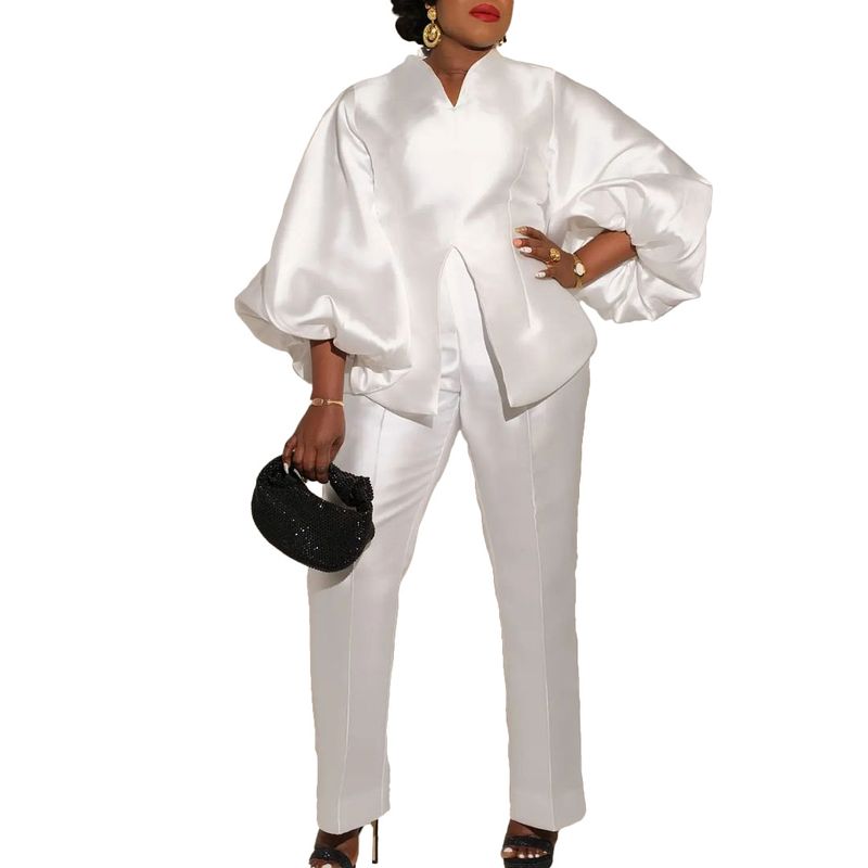 Vêtements pour femmes, costume à la mode, nouveau style, tempérament, Tongle, élégant, couleur unie, grande taille, costume deux pièces_voghion.com