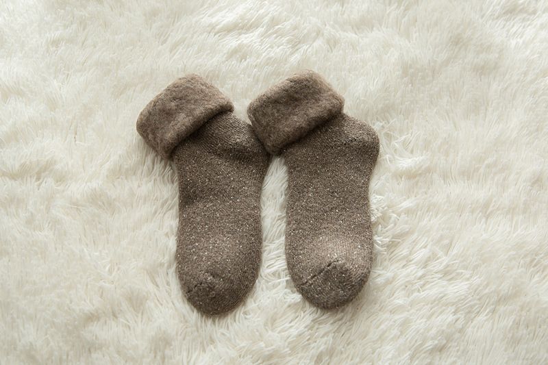 Damskie zimowe, grube, ciepłe, długie, rurkowe, wełniane skarpety narciarskie z podszewką z polaru_voghion.com