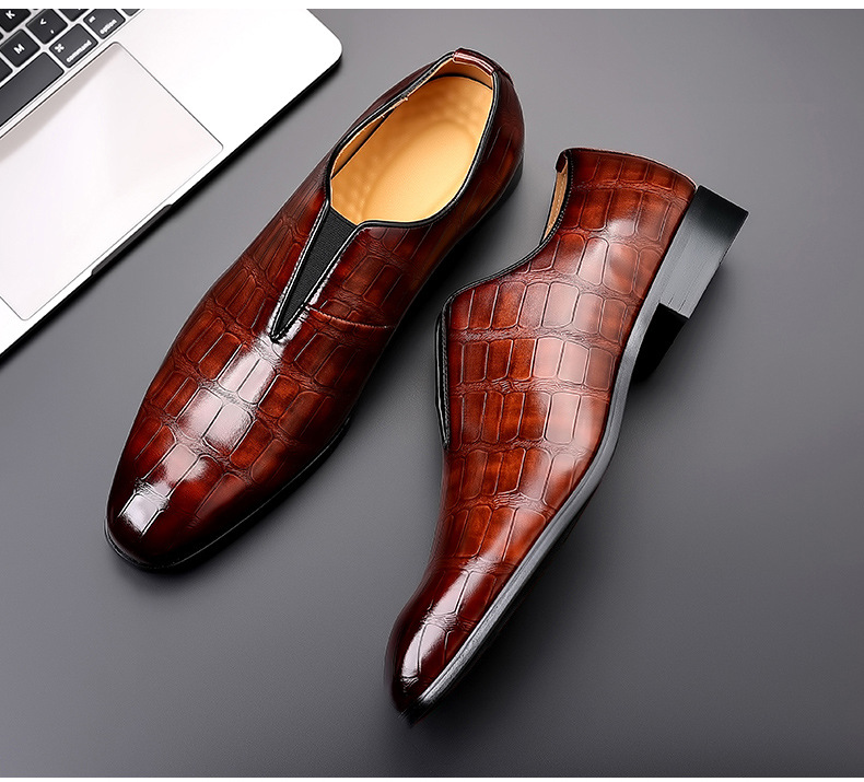 Chaussures Oxford décontractées à lacets pour hommes, idéales pour le bureau, les fêtes et le quotidien_voghion.com