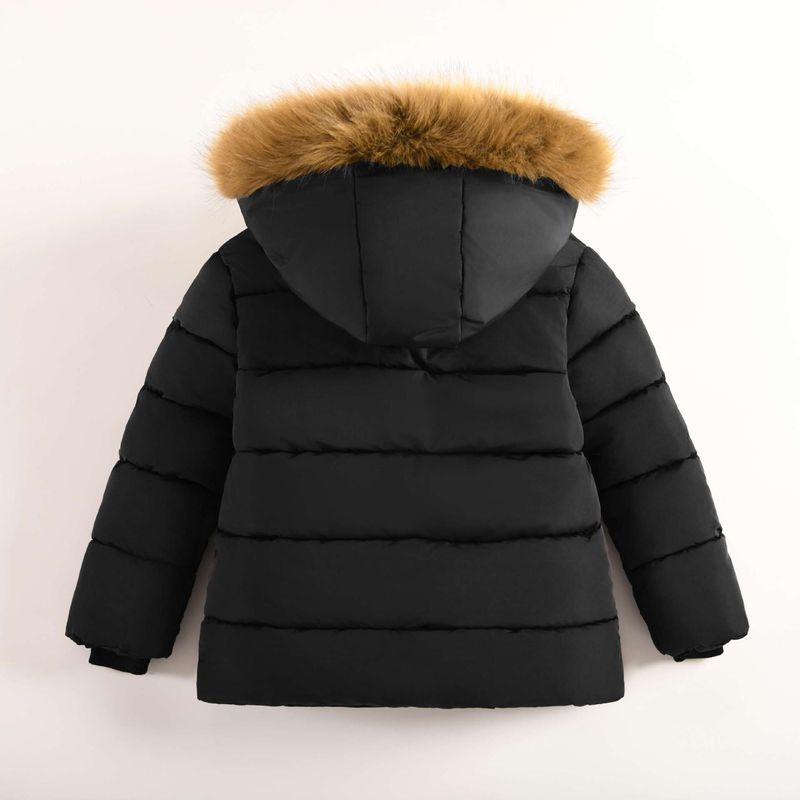 European And American New Winter Boys' Cotton Coats For Children's Middle And Large Children With Hoods, Plush And Thickened Warm Cotton Coats_voghion.com