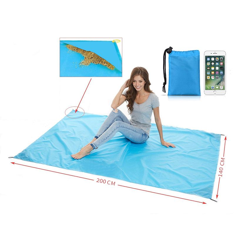 Pocket blanket picnic mat Lightweight sand mat mini folding beach mat Moisture mat for outdoor camping_voghion.com