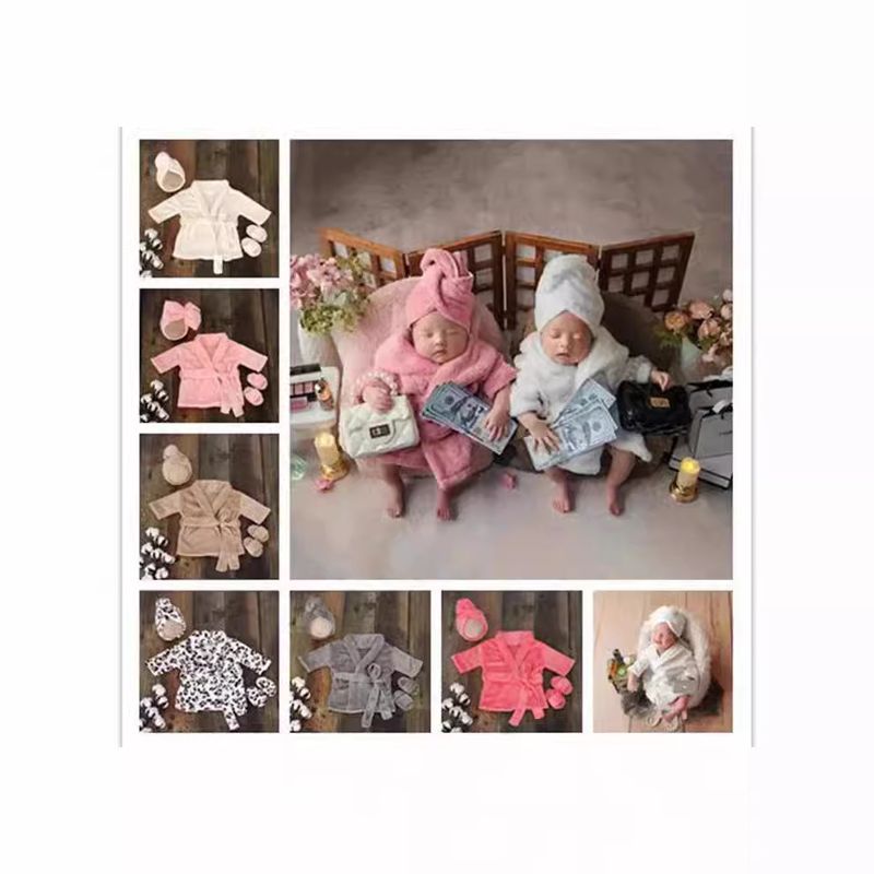 Unschlagbare Qualität Baby Neugeborenen Bademantel Hausschuhe Set Pyjamas Studio Kleidung Für Männliche Und Weibliche Baby Fotografie Neue_voghion.com