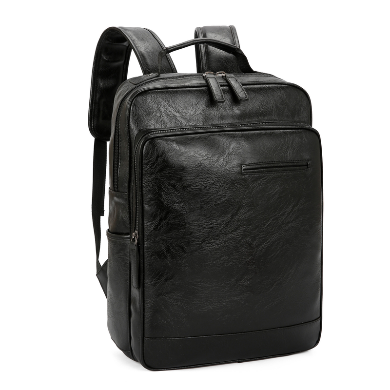 Mochila para computadora de estudiante de PU resistente al agua y al desgaste, de gran capacidad, para negocios y ocio, para hombres_voghion.com
