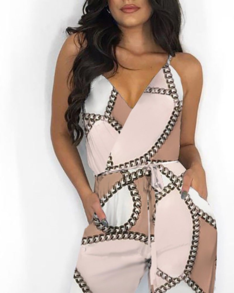 Damen-Overall mit Schlitz, sexy, rückenfrei, mit Krawatte, Tasche, Hosenträger, V-Ausschnitt_voghion.com