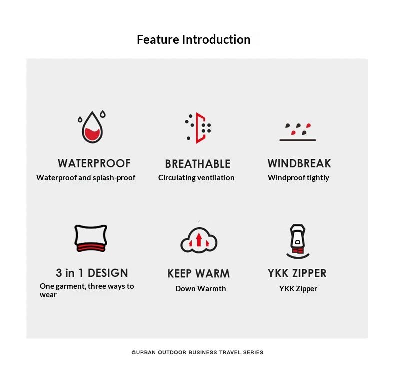 001 Neue 3-in-1-Daunenjacke für Herren, wasserdicht, dick gefüttert, ideal zum Skifahren, Reisen, als Windjacke, lässig, modisch und für Outdoor-Aktivitäten_voghion.com