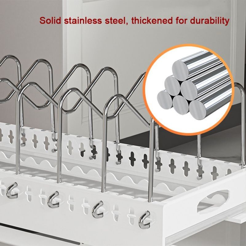 Pullout Pans Pots Lid Rack Plate Cabinet Draining Builtin And Draining Rack_voghion.com