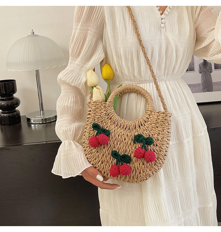 Borsa a tracolla monospalla in maglia intrecciata in stile hawaiano, 2024, nuova borsa a tracolla alla moda, da spiaggia e da viaggio_voghion.com