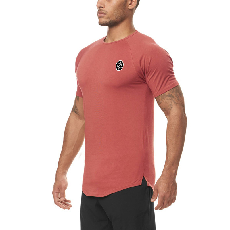 Men's sports tights basketball running top elastic T-shirt_voghion.com