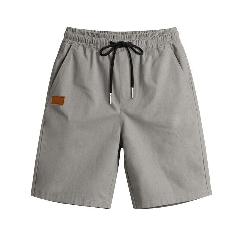 Pantalones de playa para hombre, de verano, informales, ligeros y lujosos, de cinco puntos, con cordón cruzado, talla grande_voghion.com