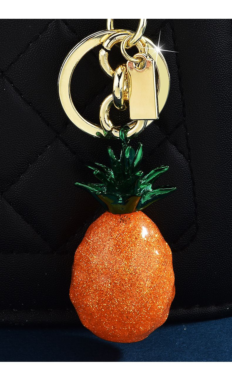 Selling Multi-Color Pineapple Fruit Bag Cherry Keychain Handbag Pendant Accessories_voghion.com