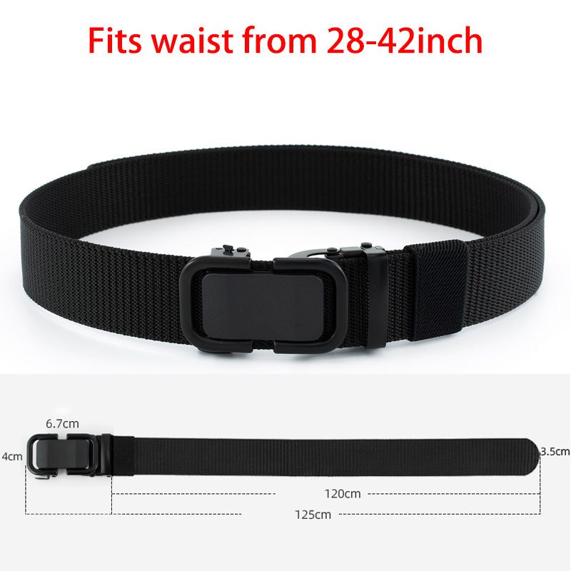 HOT Men's Ratchet Nylon Web Canvas Golf Automatic Buckle Waist Belt for Men Casual Work_voghion.com