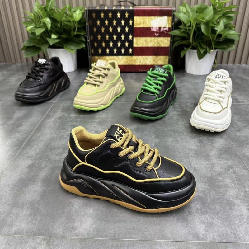 Dopamine Scarpe da ginnastica casual con suola spessa e rialzo per uomo, scarpe da skate alla moda, alla moda, per papà, celebrità di Internet_voghion.com