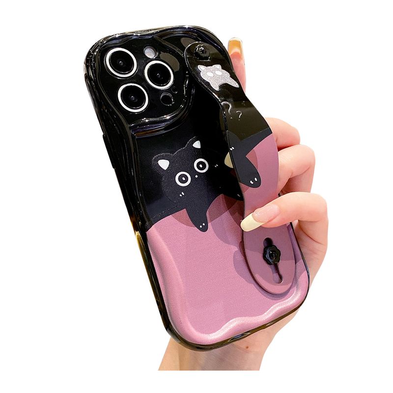 Case For Samsung A56 A36 A26 A16 A06 A31 A24 33 22 34 14 13 23 A21s A71 A51 A72 32 12 Cartoon Cat Wrist Strap Phone_voghion.com