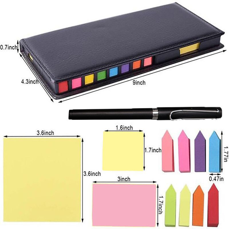 Ekskluzywny skórzany organizer na notatki z PVC z karteczkami samoprzylepnymi i kalendarzem – 1000 kartek, personalizowany organizer na biurko do użytku domowego i biznesowego_voghion.com