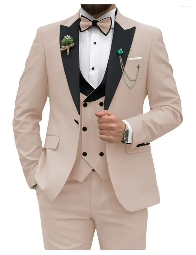 Terno masculino para homens, terno slim para conferências de negócios, casamento, terno de três peças, nicho_voghion.com