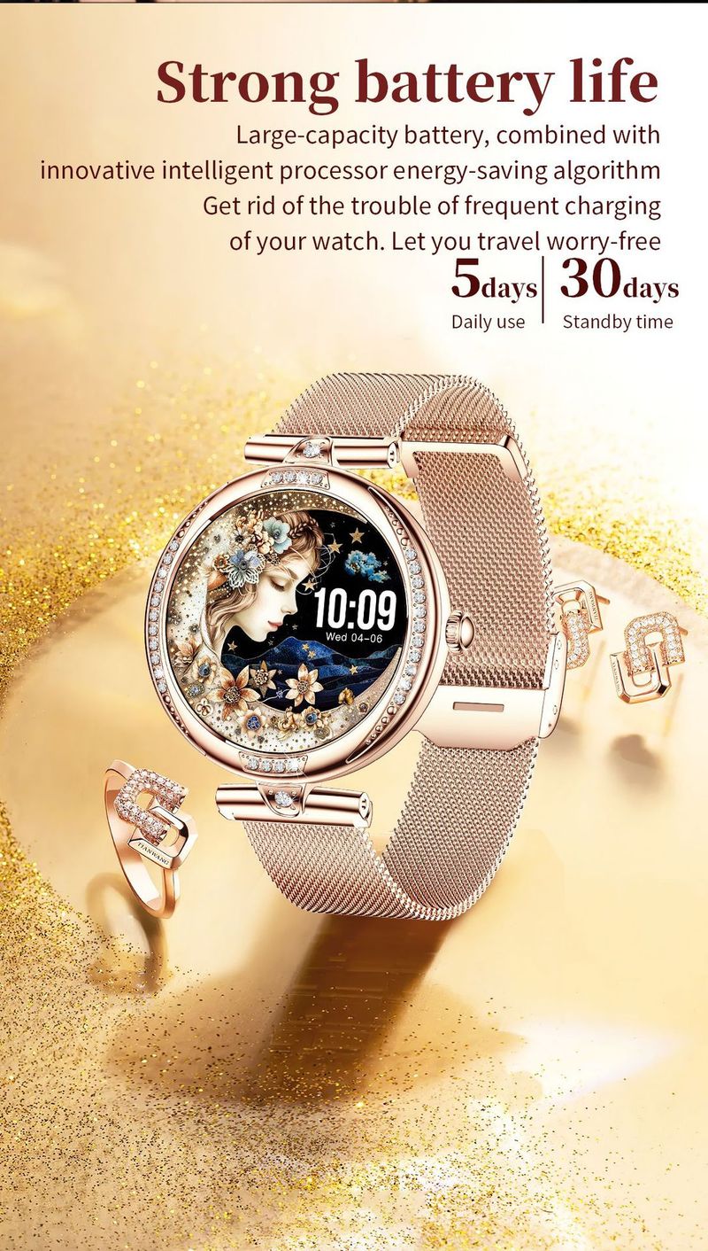 NX17 Pro Smart Watch Damen Bluetooth Anruf Herzfrequenz_voghion.com