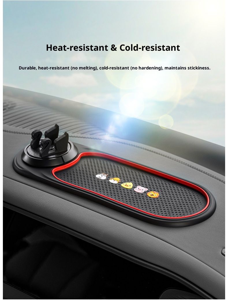 Multifunktionale, kreative und rutschfeste Handyhalterung für das Auto-Armaturenbrett mit Navigationssystem_voghion.com