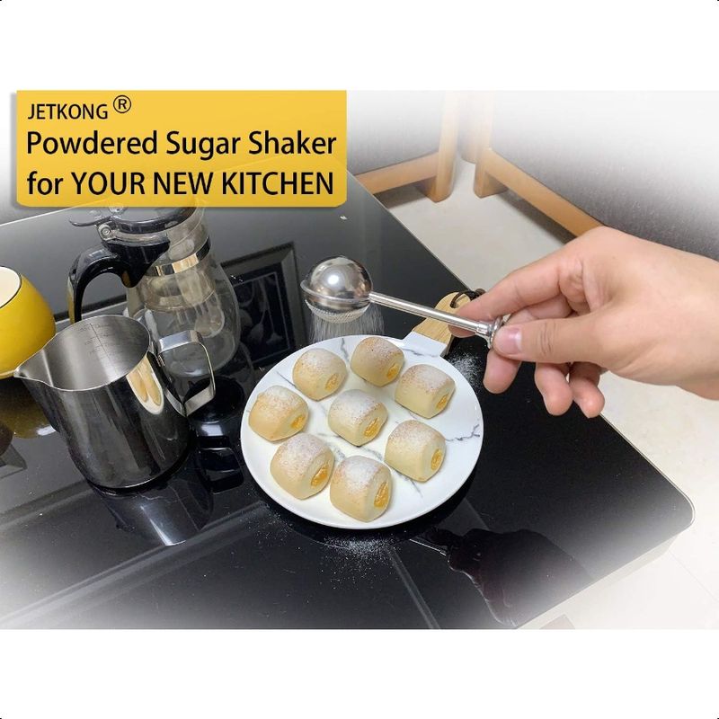 Stainless Flour Duster - 2-Piece Food Grade, Rust-Free Powder Sugar Shaker, EU Bakery Essential_voghion.com