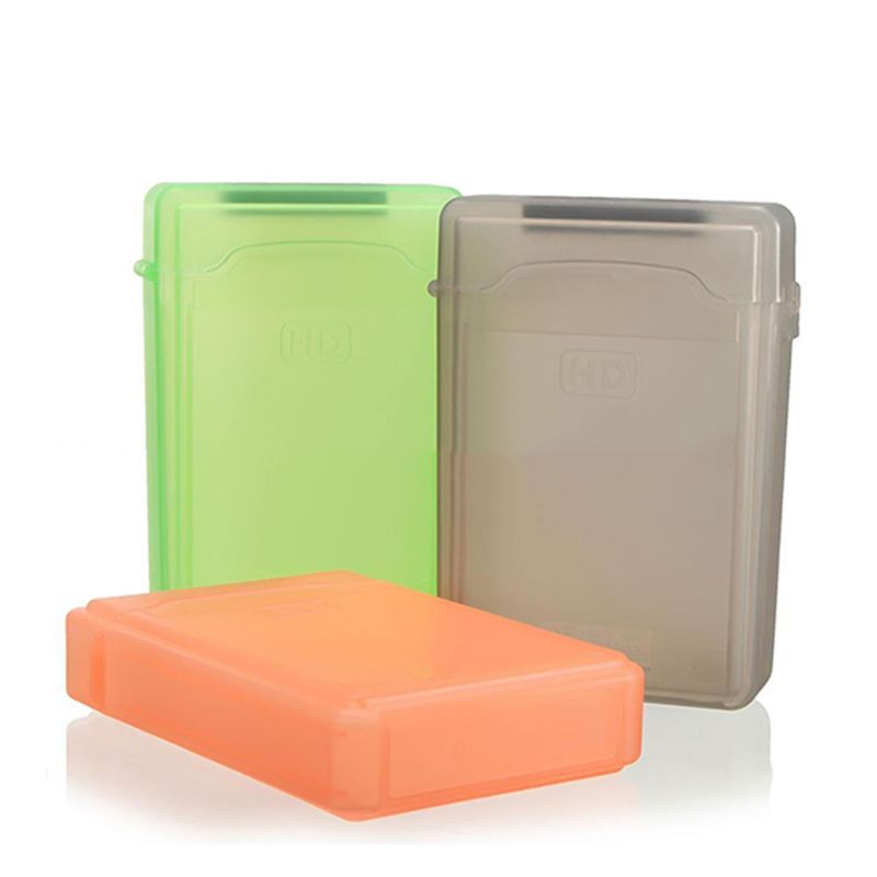 3,5 polegadas de plástico à prova de poeira IDE SATA HDD disco rígido caixa de armazenamento caixa capa_voghion.com