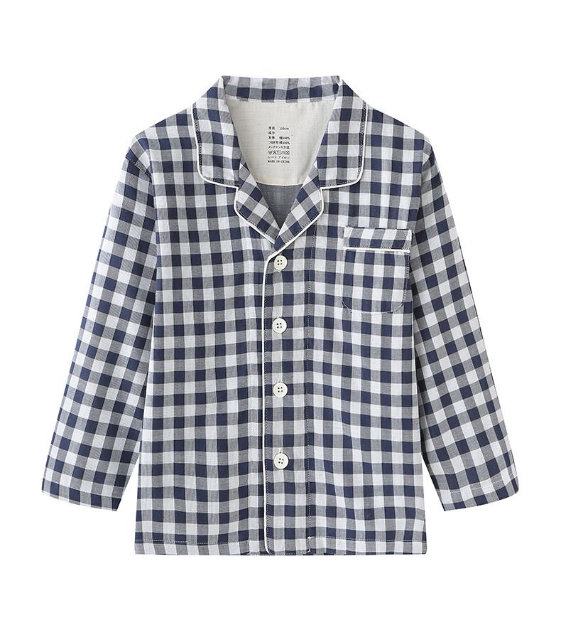 Pijamas para niños Ropa para el hogar Conjunto de pijamas familiares de algodón con doble hilo para niños_voghion.com