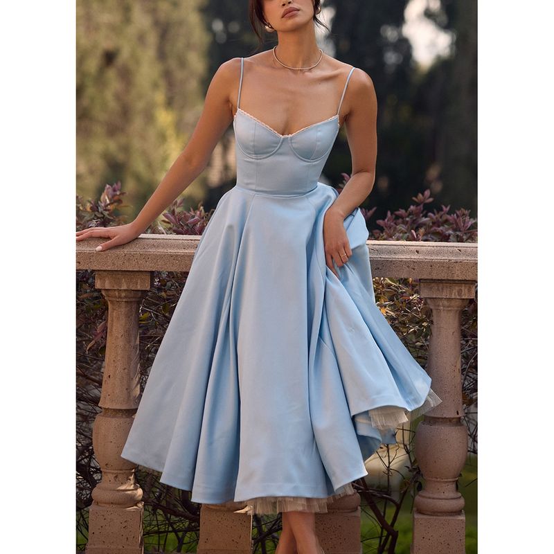Gonna lunga con bretelle e scollo a V, senza maniche, per abbigliamento da donna_voghion.com