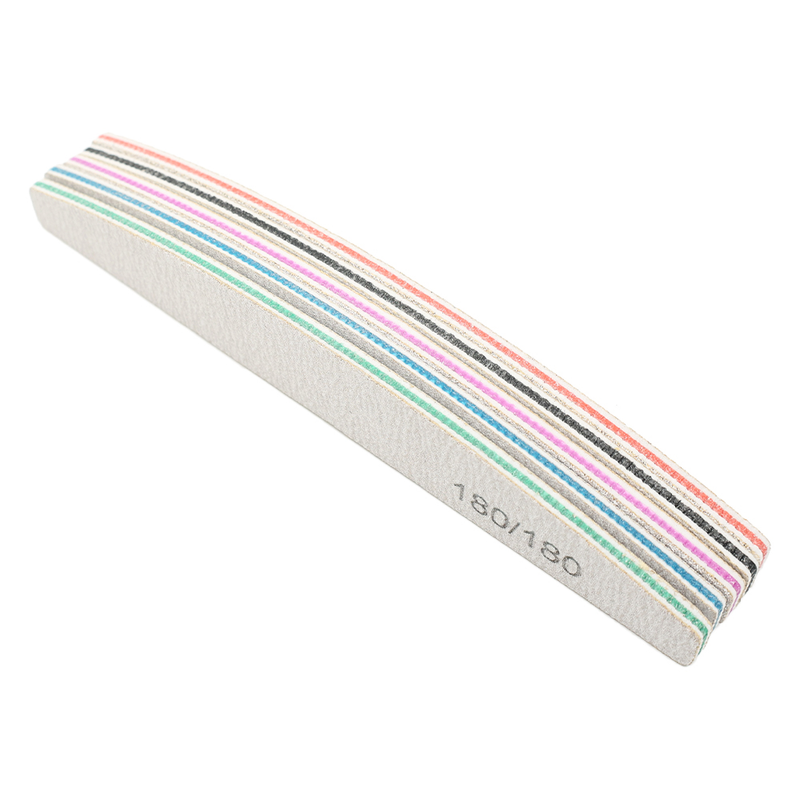 Sides 1Pcs Double Nail File Sandpaper Thick Thick Professional Files for Manicure Half-moon Abrasive Lime s_voghion.com
