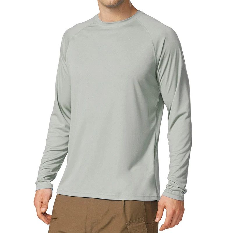UV Herren Sonnenschutz Langarm Sommer UPF50 + Performance Schnell Trocknend Herren t-shirty Atmungsaktiv Wandern pulowerowe topy treningowe_voghion.com