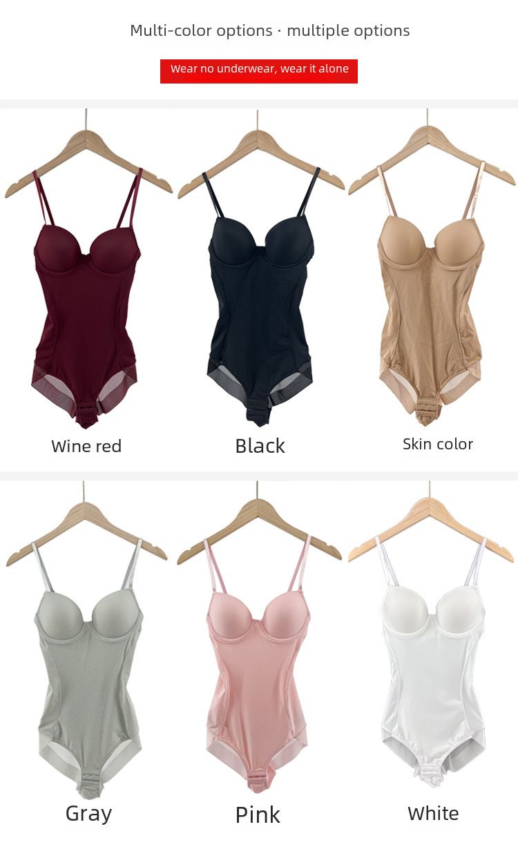 Summer Ultra-thin Body Shaping Clothes with Bra Postpartum Body Shaping Underwear Abdomen Tinting Waist Sling Body Shaping Underwear_voghion.com