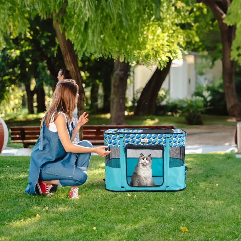 22'' Crate Foldable For Portable 32'' Cat 600D Puppy Dog Remov X Kennel X Playpen Cloth Dog Waterproof Oxford Pet Playpen 24''_voghion.com