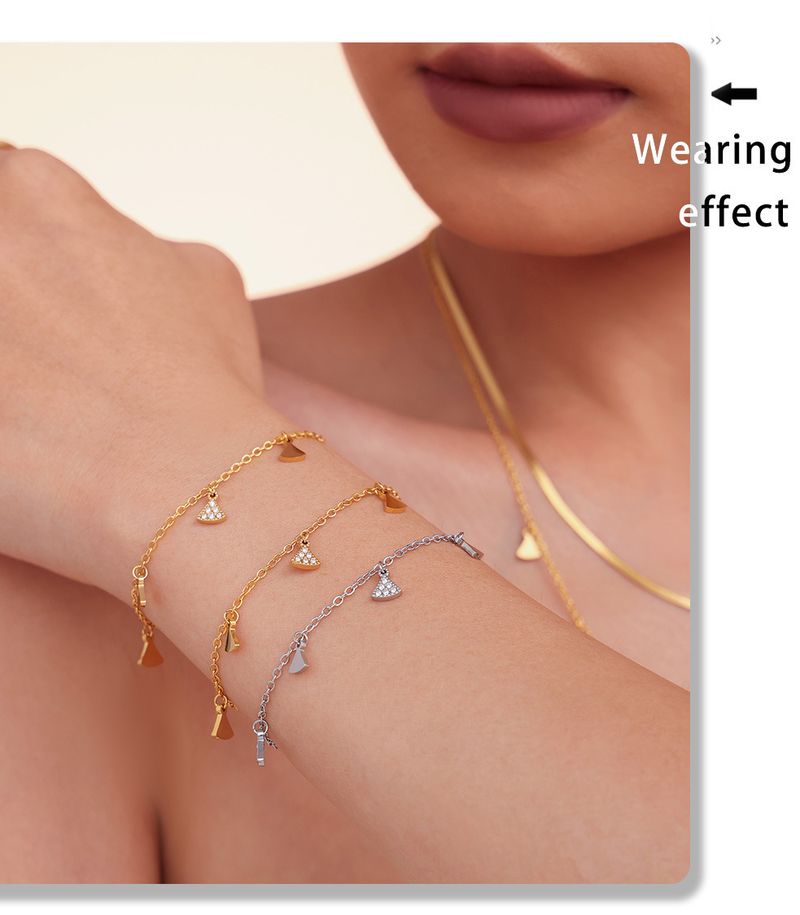 Geometric Mini Skirt With Zircon Inlaid Multi Accessory Set Bracelet Necklace Titanium Steel Plated Real Gold Jewelry Headwear_voghion.com